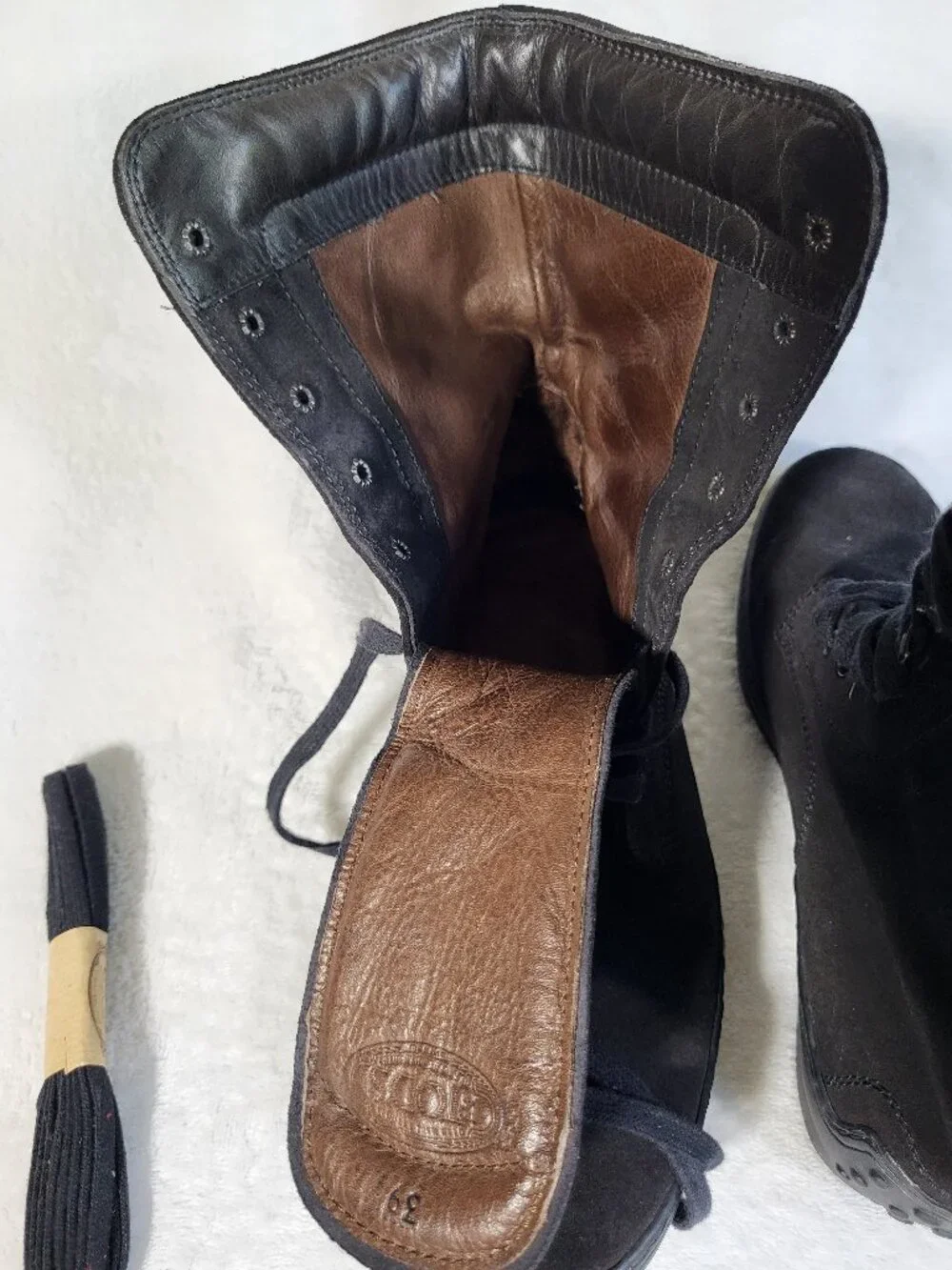 Tods Men's Black Winter Lace Up Ankle Boots Size 39 ( US Size 7 )
